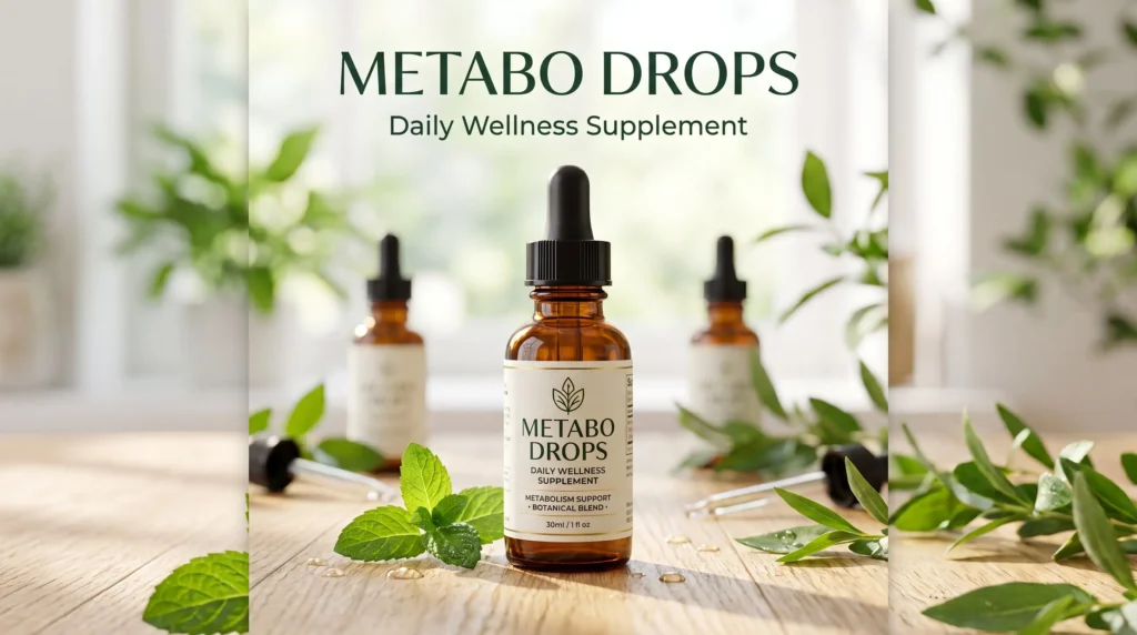 Metabo Drops liquid supplement bottle